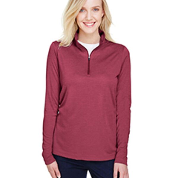 Ladies' Zone Sonic Heather Performance Quarter-Zip Thumbnail