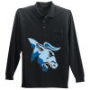 Long Sleeve Silk Touch Polo with Pocket Thumbnail