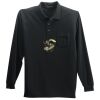 Long Sleeve Silk Touch Polo with Pocket Thumbnail