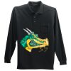 Long Sleeve Silk Touch Polo with Pocket Thumbnail