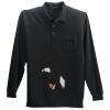 Long Sleeve Silk Touch Polo with Pocket Thumbnail