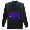 Long Sleeve Silk Touch Polo with Pocket Thumbnail