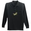 Long Sleeve Silk Touch Polo with Pocket Thumbnail