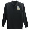 Long Sleeve Silk Touch Polo with Pocket Thumbnail