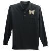 Long Sleeve Silk Touch Polo with Pocket Thumbnail