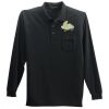 Long Sleeve Silk Touch Polo with Pocket Thumbnail