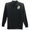 Long Sleeve Silk Touch Polo with Pocket Thumbnail