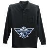 Long Sleeve Silk Touch Polo with Pocket Thumbnail